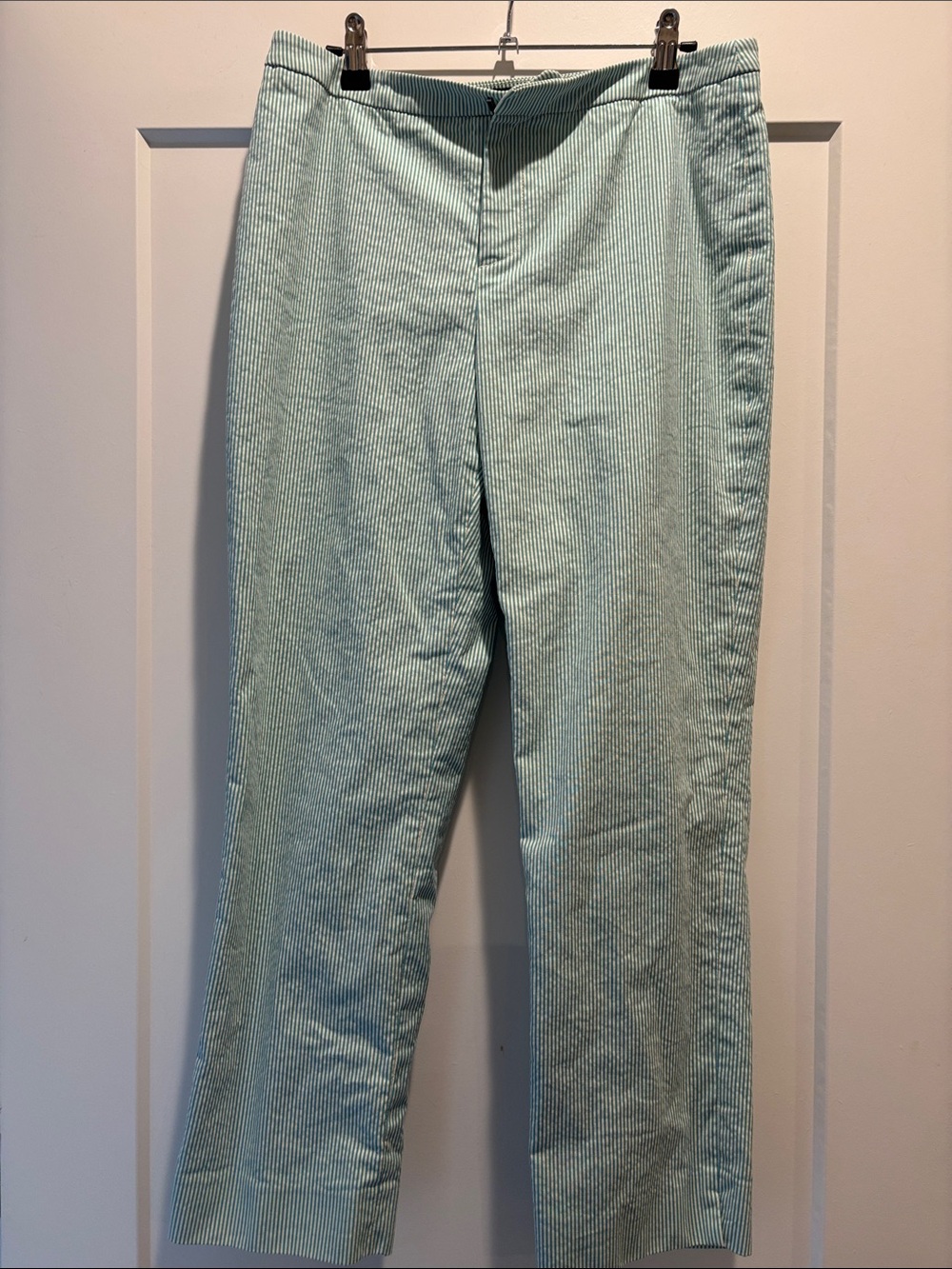 Blue and Ivory Striped Pants